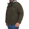 imageLevis Mens Washed Cotton Hooded Military JacketOliveSherpa Lined