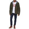 imageLevis Mens Washed Cotton Hooded Military JacketOliveSherpa Lined