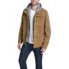 imageLevis Mens Washed Cotton Hooded Military JacketWorker BrownQuilted Lining