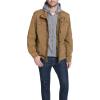 imageLevis Mens Washed Cotton Hooded Military JacketWorker BrownQuilted Lining