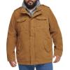 imageLevis Mens Washed Cotton Hooded Military JacketWorker BrownSherpa Lined