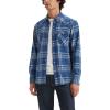 imageLevis Mens Classic Western Shirt Also Available in Big ampamp TallNew Crater Indigo Plaid