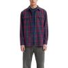imageLevis Mens Classic Worker Long Sleeve Wovens ShirtScottie Plaid Chocolate Truffle