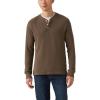 imageLevis Mens Long Sleeve Thermal 3 Button HenleyNew Khaki Green