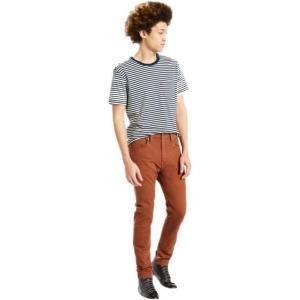 imageLevis Mens 510 Skinny Fit JeansRich Brown  Bull Denim  Stretch