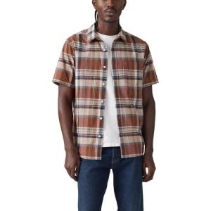 imageLevis Mens Classic 1 Pocket Short Sleeve Button Up Shirt Also Available in BigKeith Plaid Egret