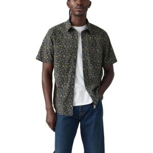 imageLevis Mens Classic 1 Pocket Short Sleeve Button Up Shirt Also Available in BigLottie Floral Navy Blazer Stretch Poplin