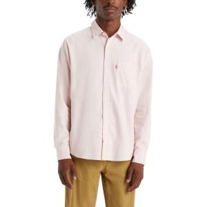 imageLevis Mens Classic One Pocket Long Sleeve Button Up ShirtSilver Pink