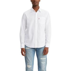 imageLevis Mens Classic One Pocket Long Sleeve Button Up ShirtWhite