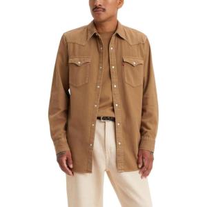 imageLevis Mens Classic Western Shirt Also Available in Big ampamp TallNew Angler Otter Overdye