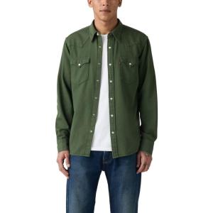 imageLevis Mens Classic Western Shirt Also Available in Big ampamp TallNew Greenwich Non Stretch