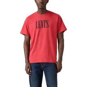imageLevis Mens Graphic TeeNew Serif Logo Cardinal