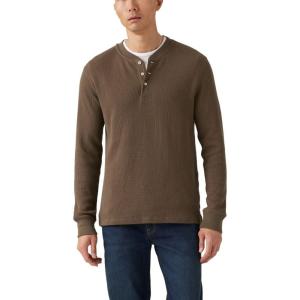 imageLevis Mens Long Sleeve Thermal 3 Button HenleyNew Khaki Green