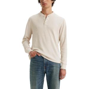 imageLevis Mens Long Sleeve Thermal 3 Button HenleyRainy Day
