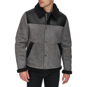 imageLevis Mens Mixed Media Faux Shearling JacketCharcoal