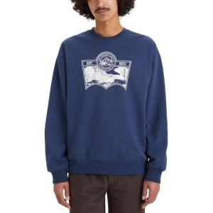 imageLevis Mens Relaxed Graphic Crewneck SweatshirtCrest Crew Dress Blues