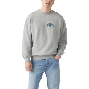 imageLevis Mens Relaxed Graphic Crewneck SweatshirtNew Heritage Americana Levis Mid Tone Heather Grey