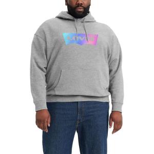 imageLevis Mens Relaxed Graphic HoodieBatwing Expression Midtone Heather Grey