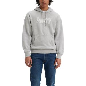 imageLevis Mens Relaxed Graphic HoodieExpression Poster Logo Midtone Heather Grey