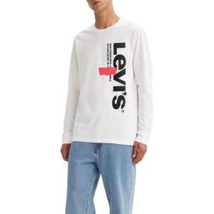 imageLevis Mens Relaxed Graphic Long Sleeve TShirtNew Vertical White Graphic