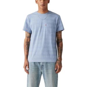 imageLevis Mens Short Sleeve Classic Pocket Tee Available in BigDino Stripe Cliff Jersey