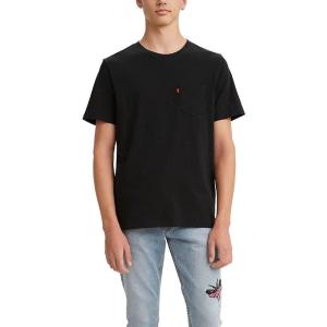 imageLevis Mens Short Sleeve Classic Pocket Tee Available in BigMineral Black Slub