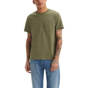 imageLevis Mens Short Sleeve Classic Pocket Tee Available in BigMoss Olive Jersey
