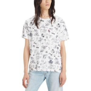 imageLevis Mens Short Sleeve Classic Pocket Tee Available in BigNew California Dreamsv2 Bright White