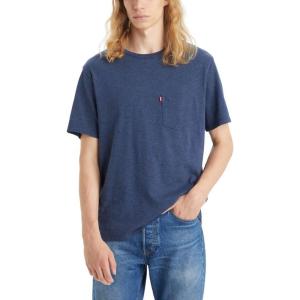 imageLevis Mens Short Sleeve Classic Pocket Tee Available in BigNew Dress Blues Heather