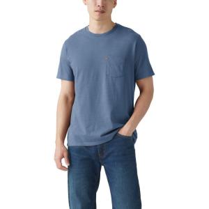 imageLevis Mens Short Sleeve Classic Pocket Tee Available in BigNew Sunset Blue
