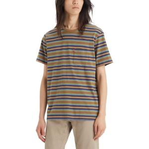 imageLevis Mens Short Sleeve Classic Pocket Tee Available in BigNew West Wind Stripe Otter
