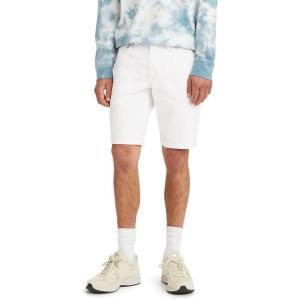 imageLevis Mens Slim Cut Off Jean ShortsWhiteBull DenimStretch