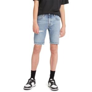 imageLevis Mens Slim Cut Off Jean ShortsWolf Scratch  Destructed