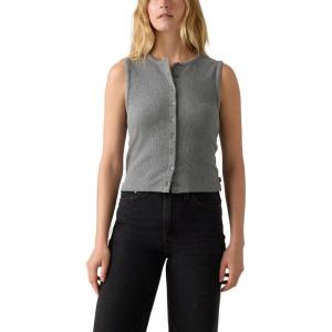imageLevis Womens Rory Sleeveless Button UpNew Dark Heather Gray