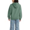 imageLevis Womens Graphic Hoodie Standard and PlusRiley Flower Poster Logo Granite Green