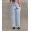 imageLevis Womens Ribcage Straight Ankle JeansLight Indigo Destructed