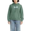 imageLevis Womens Graphic Hoodie Standard and PlusRiley Flower Poster Logo Granite Green