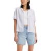 imageLevis Womens Joyce Short Sleeve Resort ShirtAudra Plaid Lavender Blue