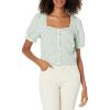 imageLevis Womens Simone Short Sleeve BlouseRiley Floral Granite Green