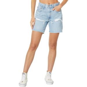 imageLevis Womens 501 Mid Thigh ShortMedium Indigo DestructedIndigo