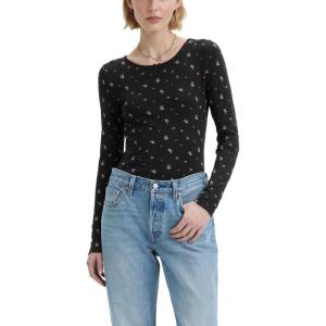 imageLevis Womens Arden Tie Front TopLola Floral Caviar