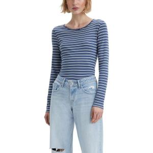 imageLevis Womens Arden Tie Front TopTab Stripe Bright Cobalt