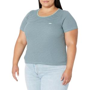 imageLevis Womens Graphic Ringer Mini TeeNew Nova Geo Crown Blue