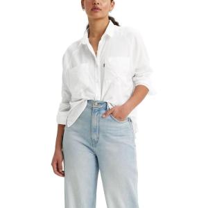 imageLevis Womens Harrison Raglan Shirt Standard and PlusBright White