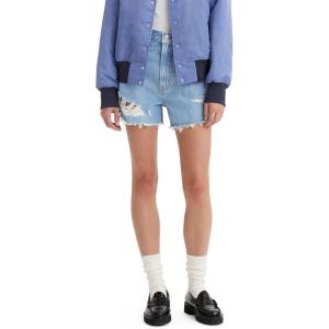 imageLevis Womens High Waisted Mom Shorts Also Available in PlusLight Indigo Stonewash