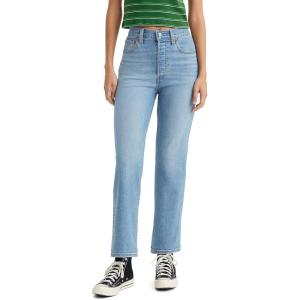 imageLevis Womens Ribcage Straight Ankle JeansMedium Indigo Worn in