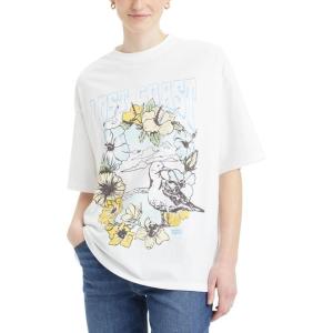 imageLevis Womens Perfect Graphic Tee ShirtLost Coast Bright White
