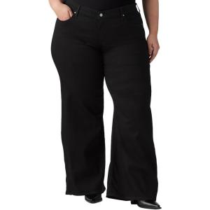 imageLevis Womens 318 Shaping Wide LegNew Soft Black Stretch