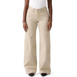 imageLevis Womens 318 Shaping Wide LegNew White Pepper Twill  Stretch