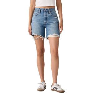 imageLevis Womens 501 MidThigh ShortsNew Blow Big Horns Shrinktofit